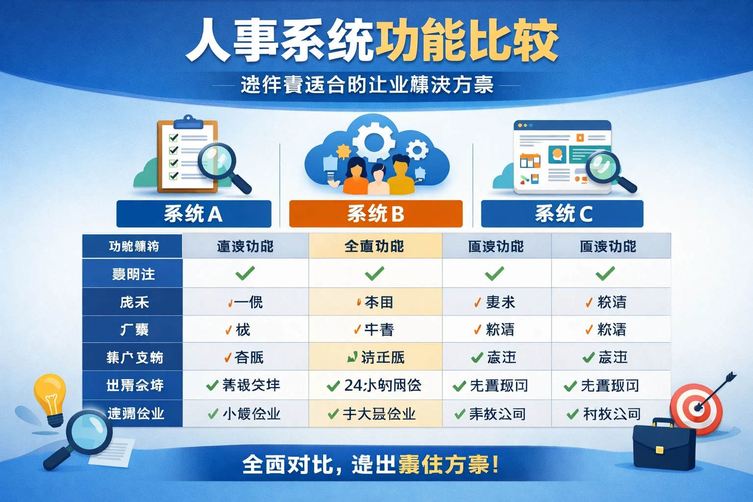 人事系统功能比较：选择最适合的企业解决方案