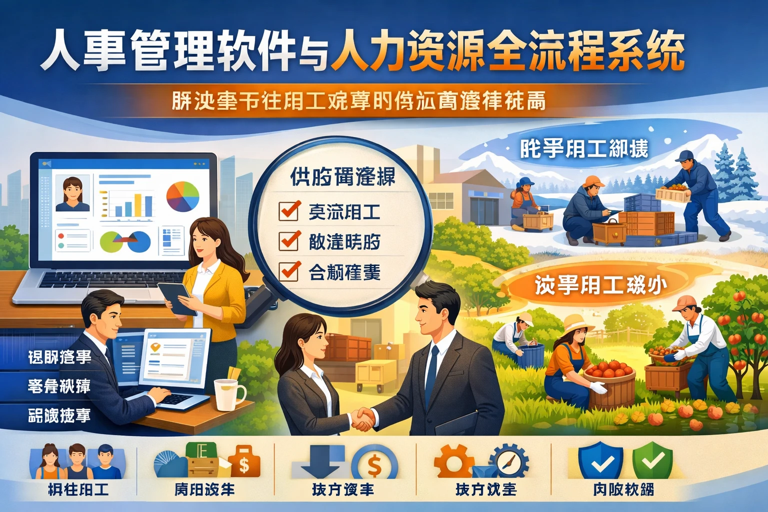 人事管理软件与人力资源全流程系统：解决季节性用工难题的供应商选择指南