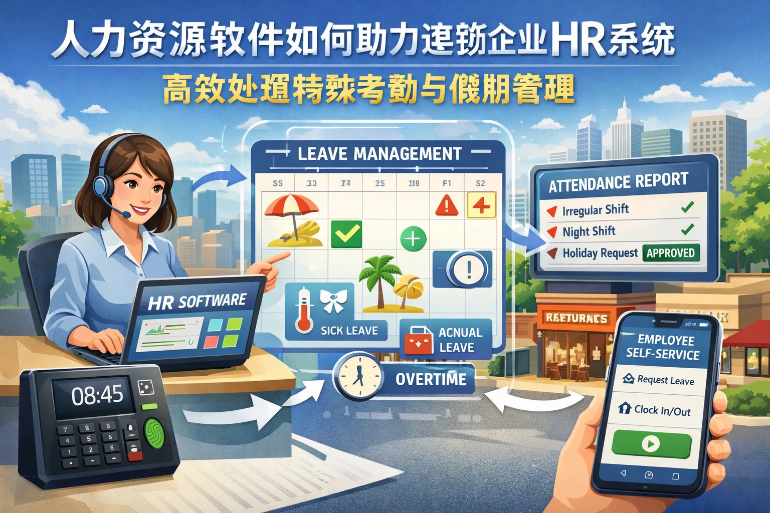 人力资源软件如何助力连锁企业HR系统高效处理特殊考勤与假期管理