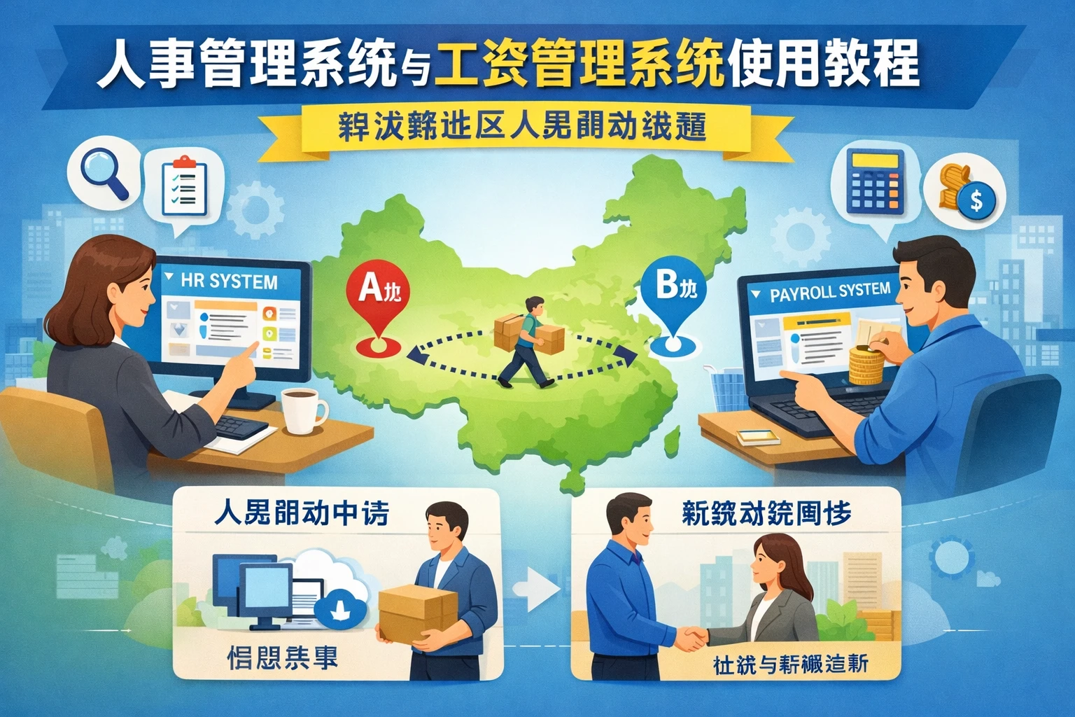 人事管理系统与工资管理系统使用教程：解决跨地区人员调动难题