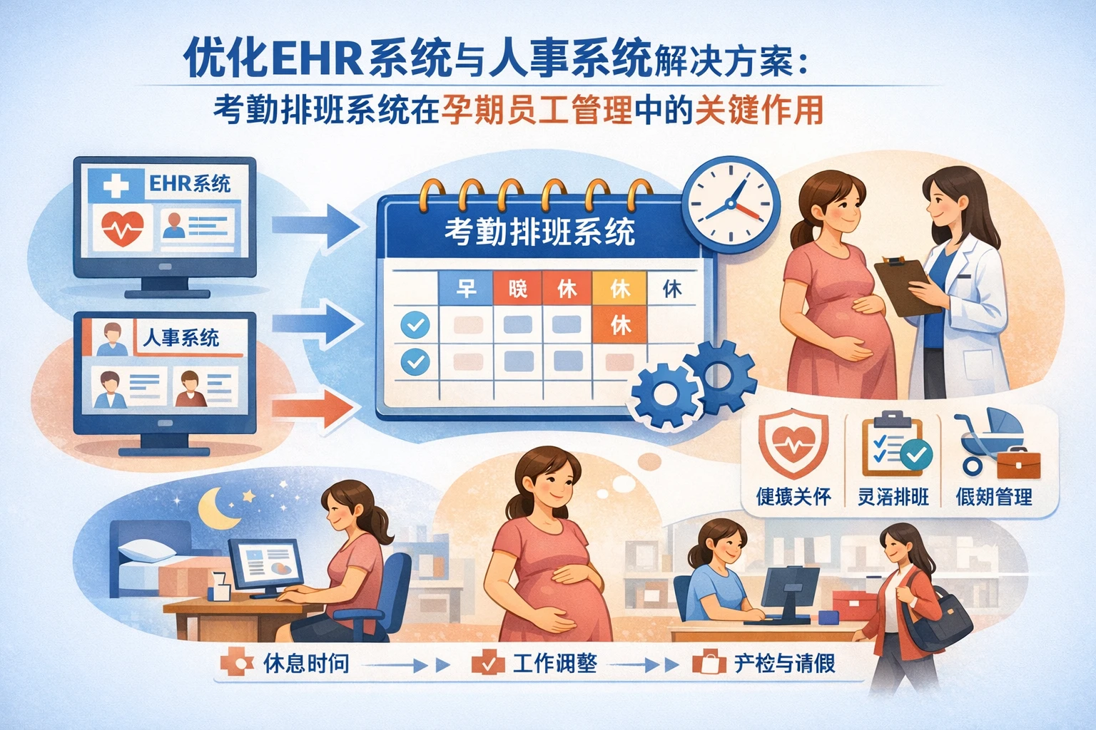 优化EHR系统与人事系统解决方案：考勤排班系统在孕期员工管理中的关键作用