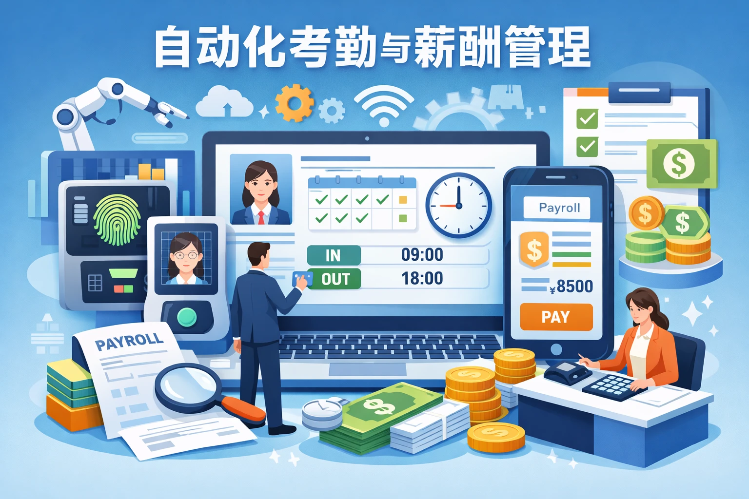 自动化考勤与薪酬管理