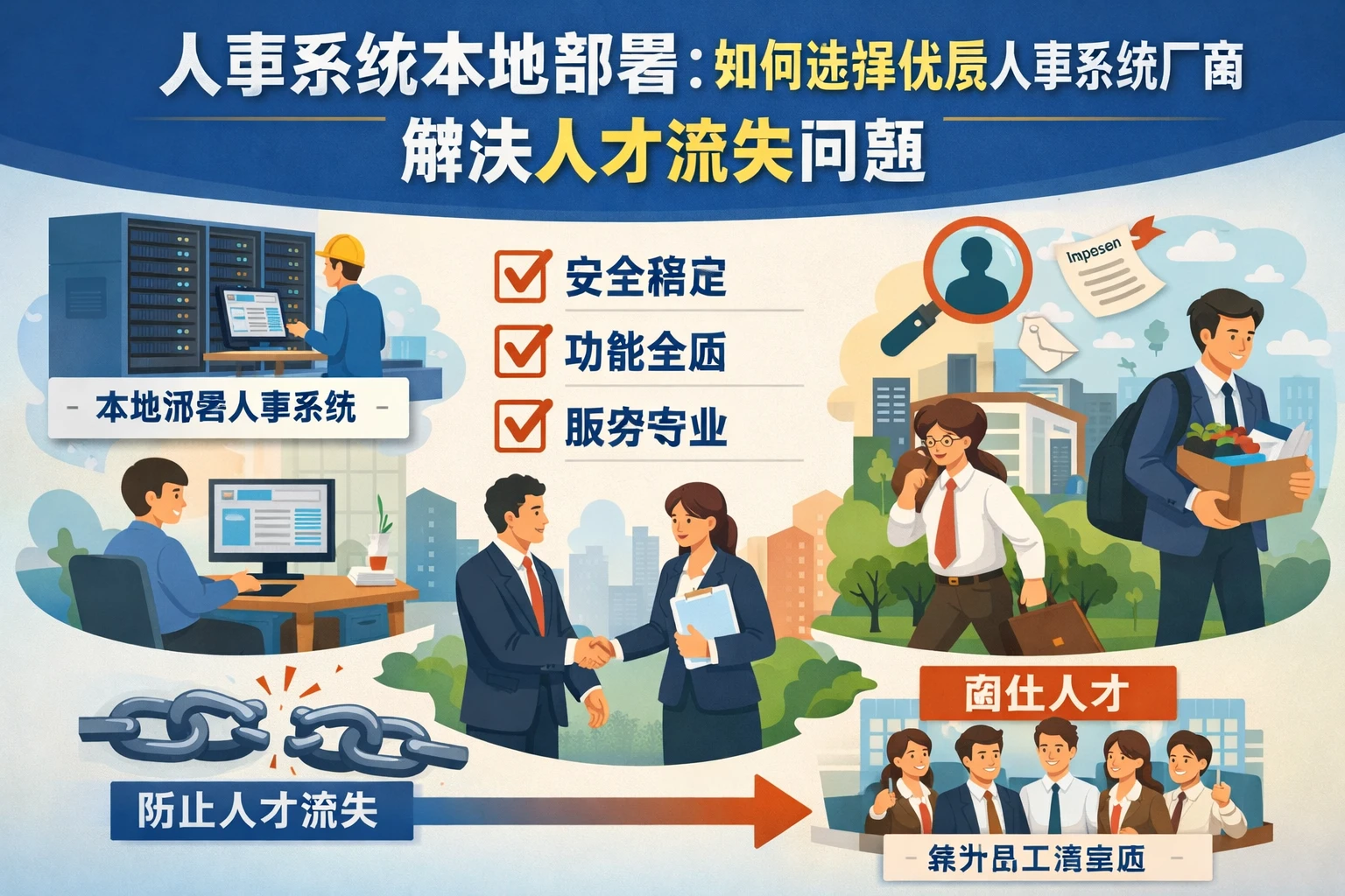人事系统本地部署：如何选择优质人事系统厂商解决人才流失问题