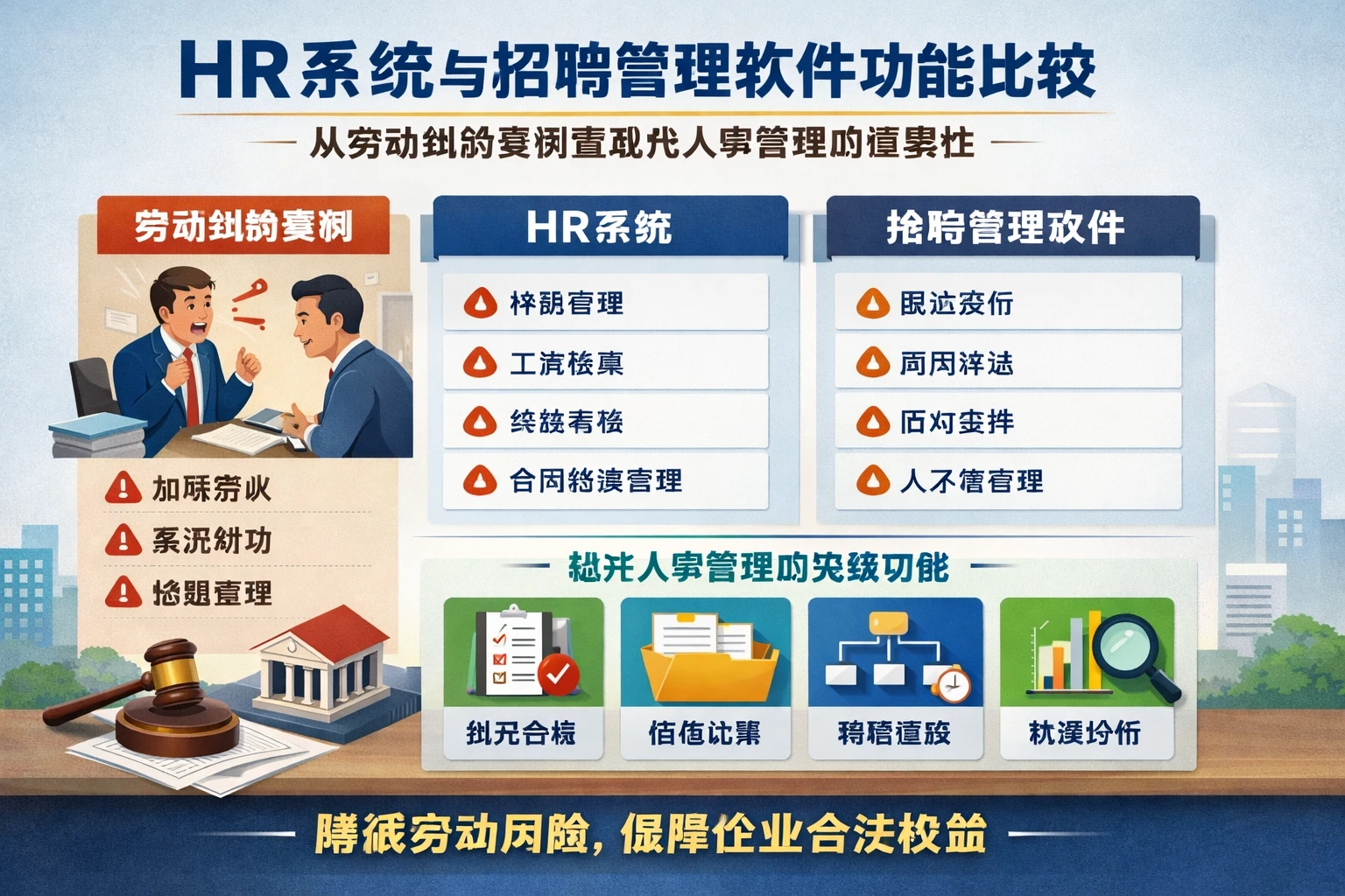 HR系统与招聘管理软件功能比较：从劳动纠纷案例看现代人事管理的重要性