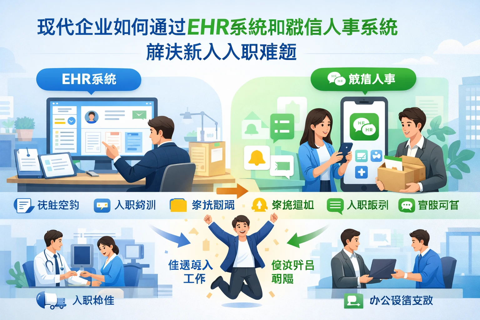 现代企业如何通过EHR系统和微信人事系统解决新人入职难题