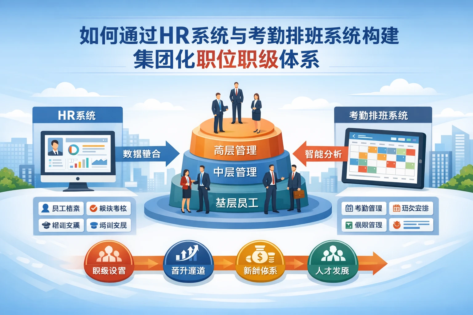 如何通过HR系统与考勤排班系统构建集团化职位职级体系