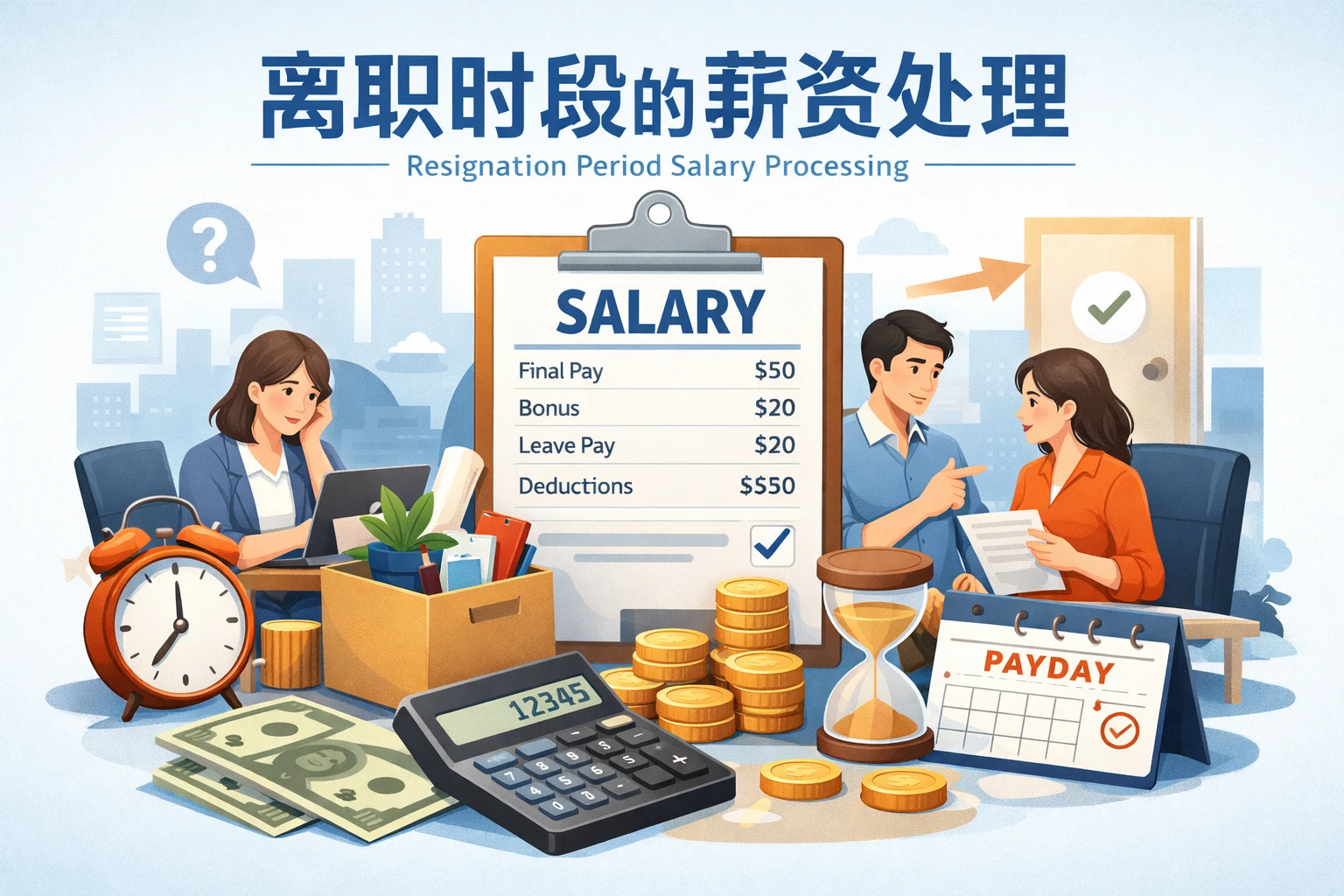 离职时段的薪资处理