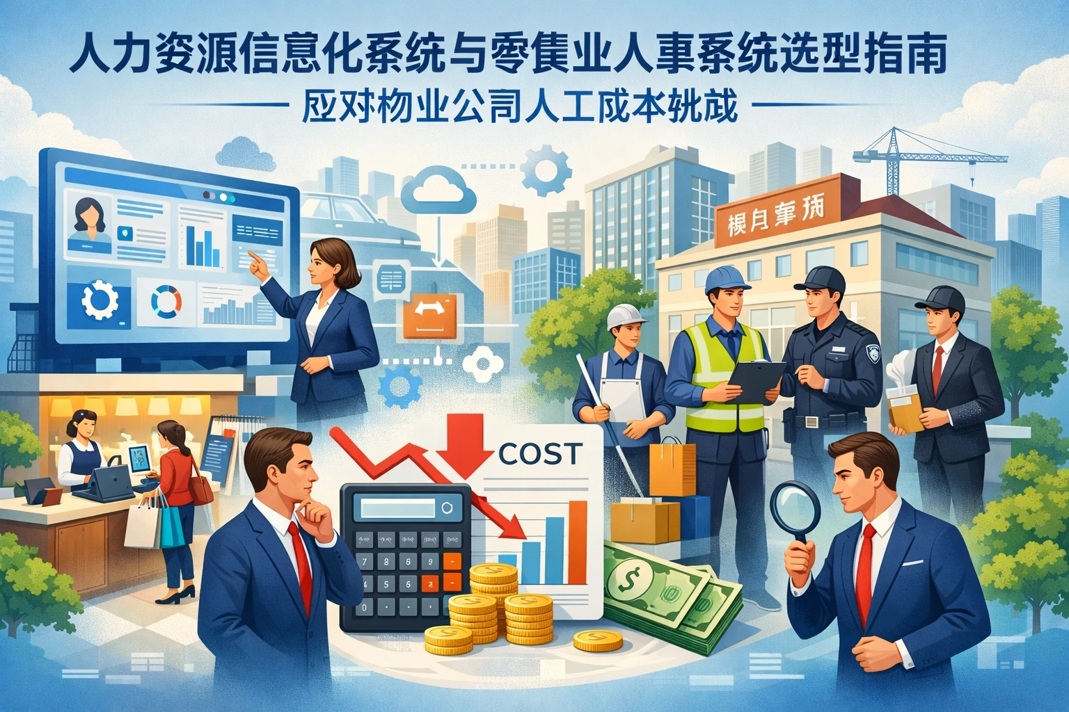 人力资源信息化系统与零售业人事系统选型指南：应对物业公司人工成本挑战