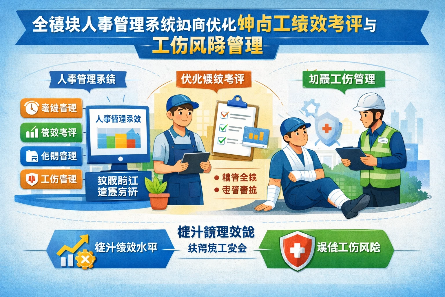 全模块人事管理系统如何优化钟点工绩效考评与工伤风险管理