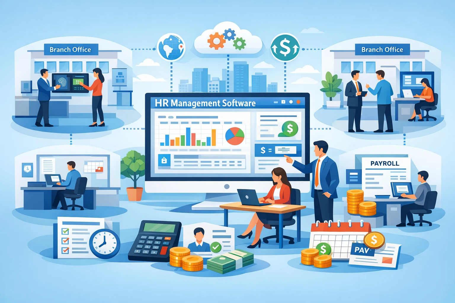 现代企业如何通过人事管理软件优化多分支机构考勤与薪酬管理