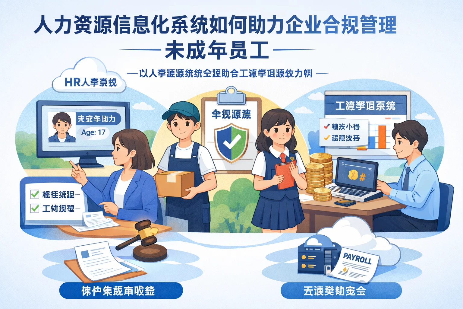 人力资源信息化系统如何助力企业合规管理未成年员工——以人事管理系统云端版与工资管理系统为例