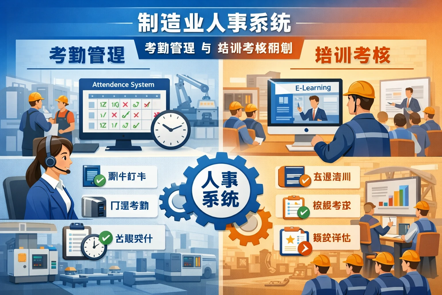 制造业人事系统中的考勤管理与培训考核机制