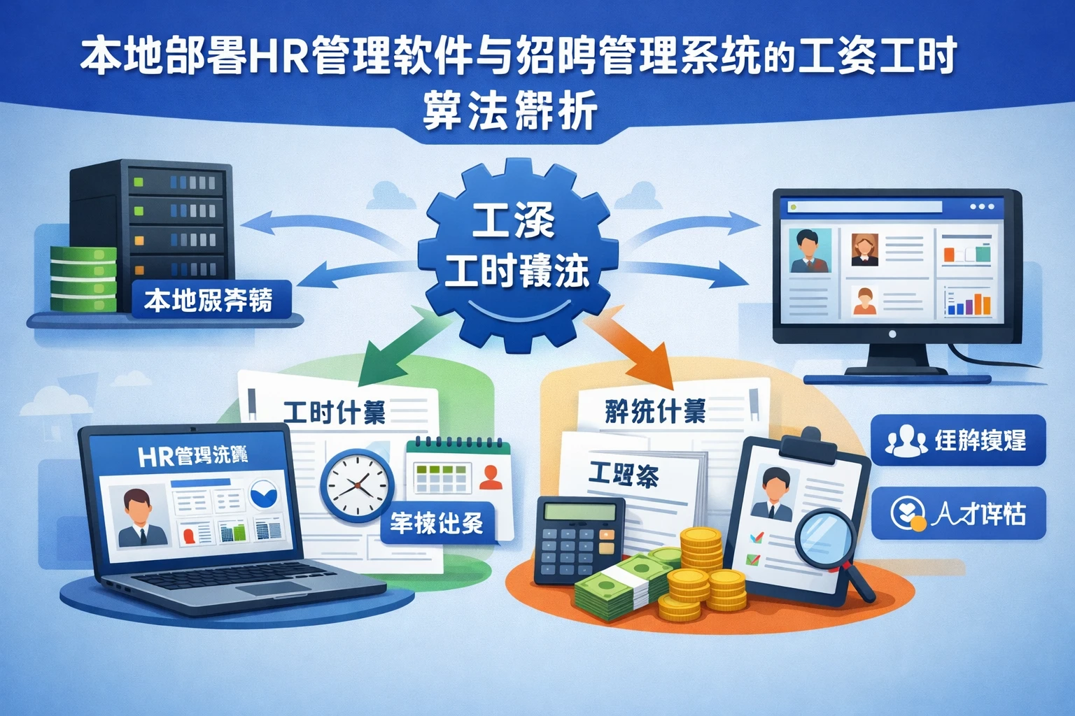 本地部署HR管理软件与招聘管理系统的工资工时算法解析
