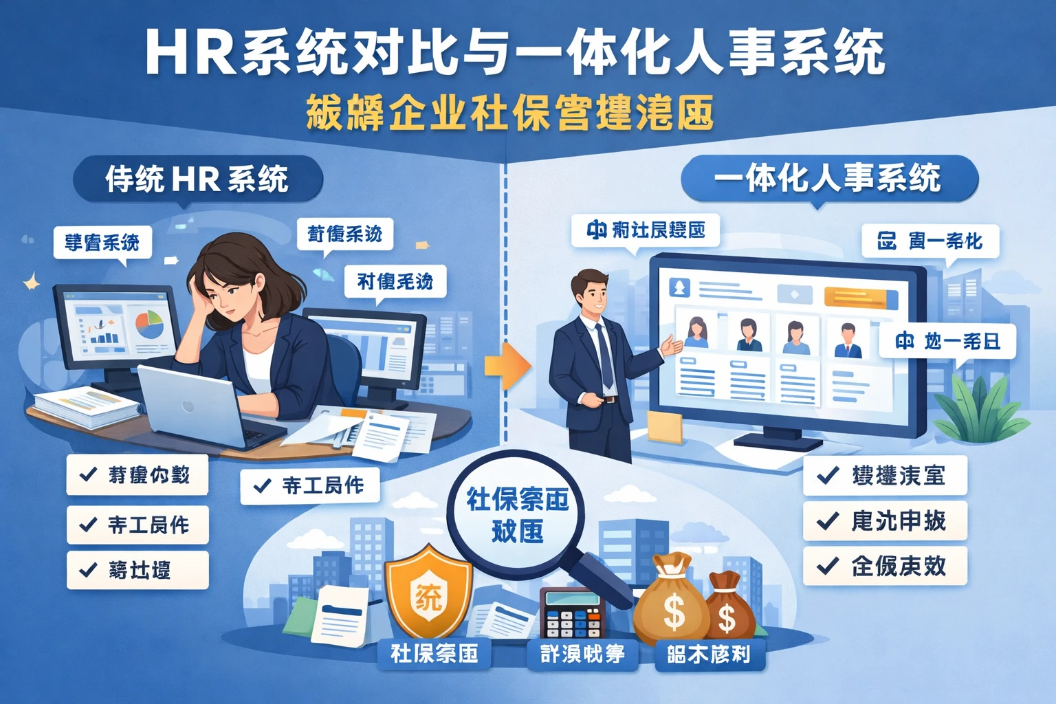 HR系统对比与一体化人事系统：破解企业社保管理难题