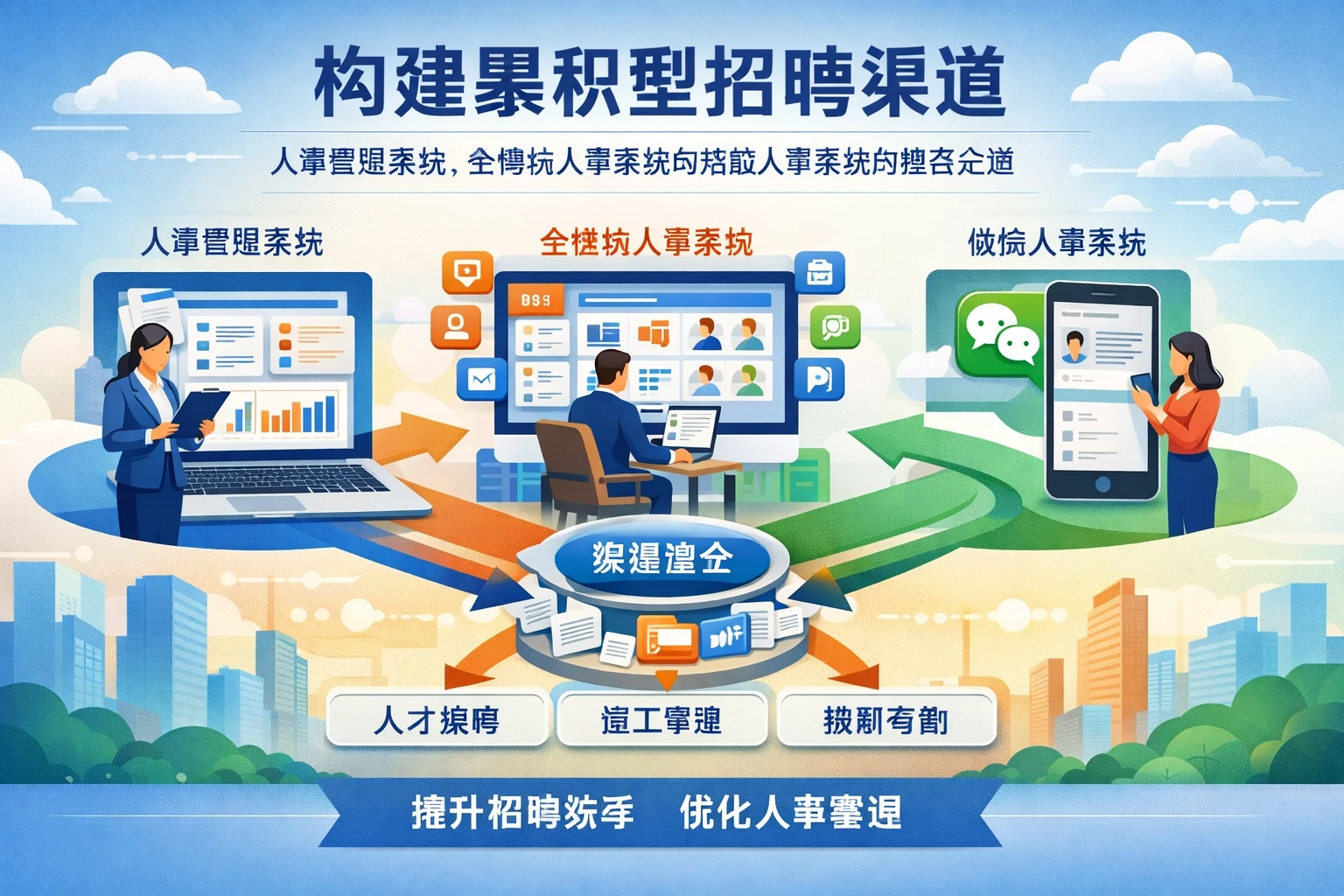 构建累积型招聘渠道：人事管理系统、全模块人事系统与微信人事系统的整合之道