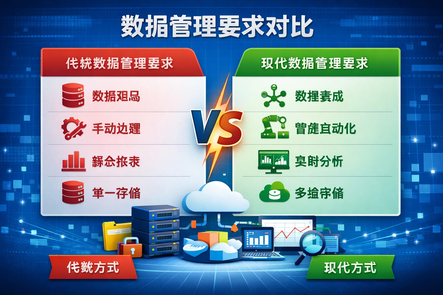 数据管理要求对比