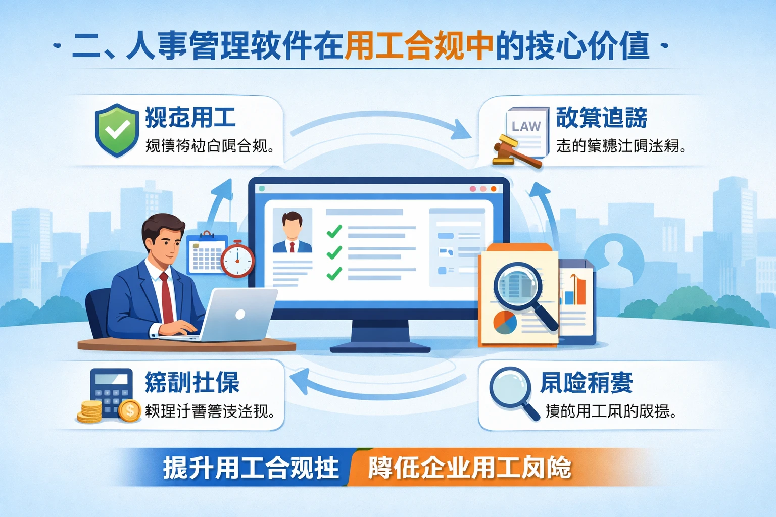 二、人事管理软件在用工合规中的核心价值