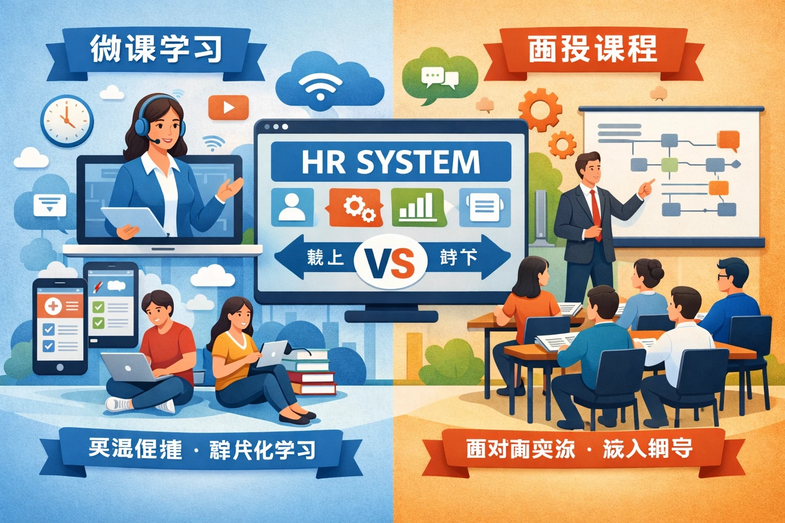 微课与面授课程在人事系统培训中的差异化应用