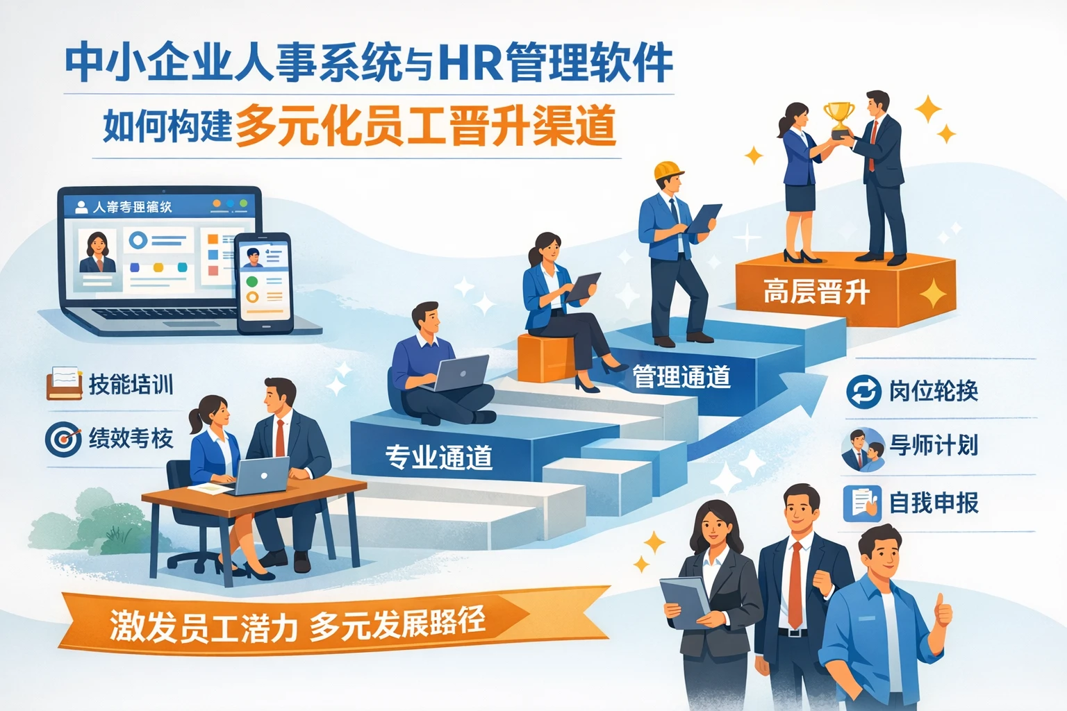 中小企业人事系统与HR管理软件如何构建多元化员工晋升渠道