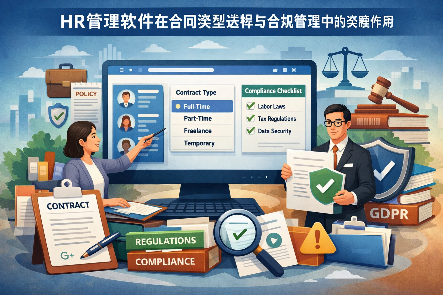 HR管理软件在合同类型选择与合规管理中的关键作用