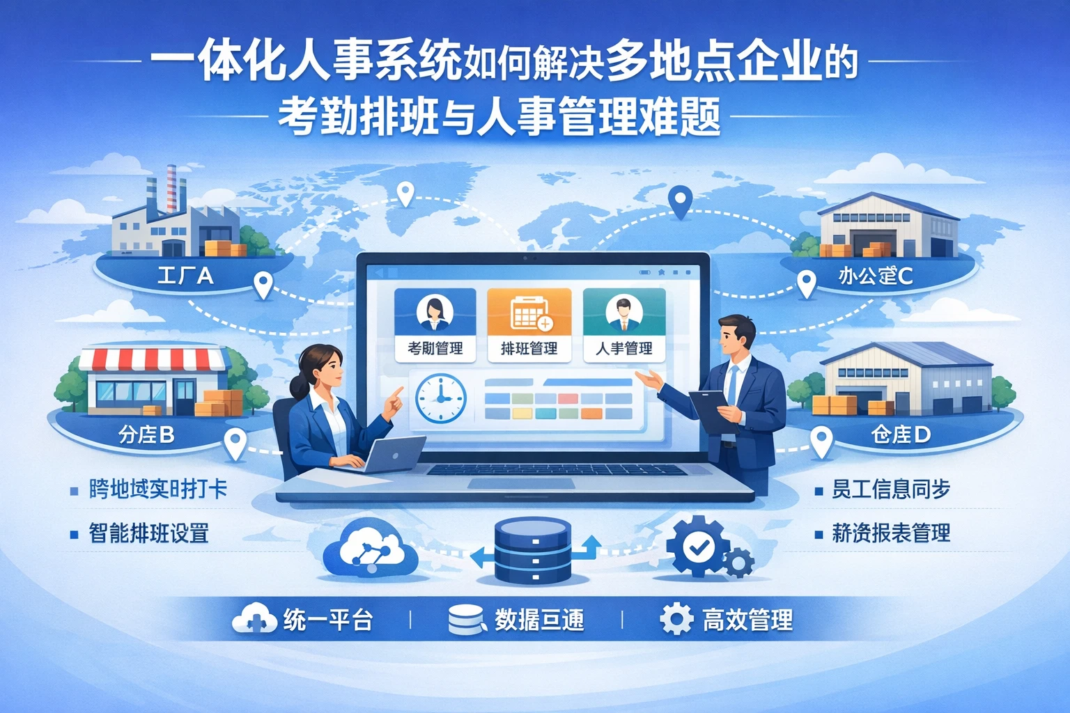 一体化人事系统如何解决多地点企业的考勤排班与人事管理难题