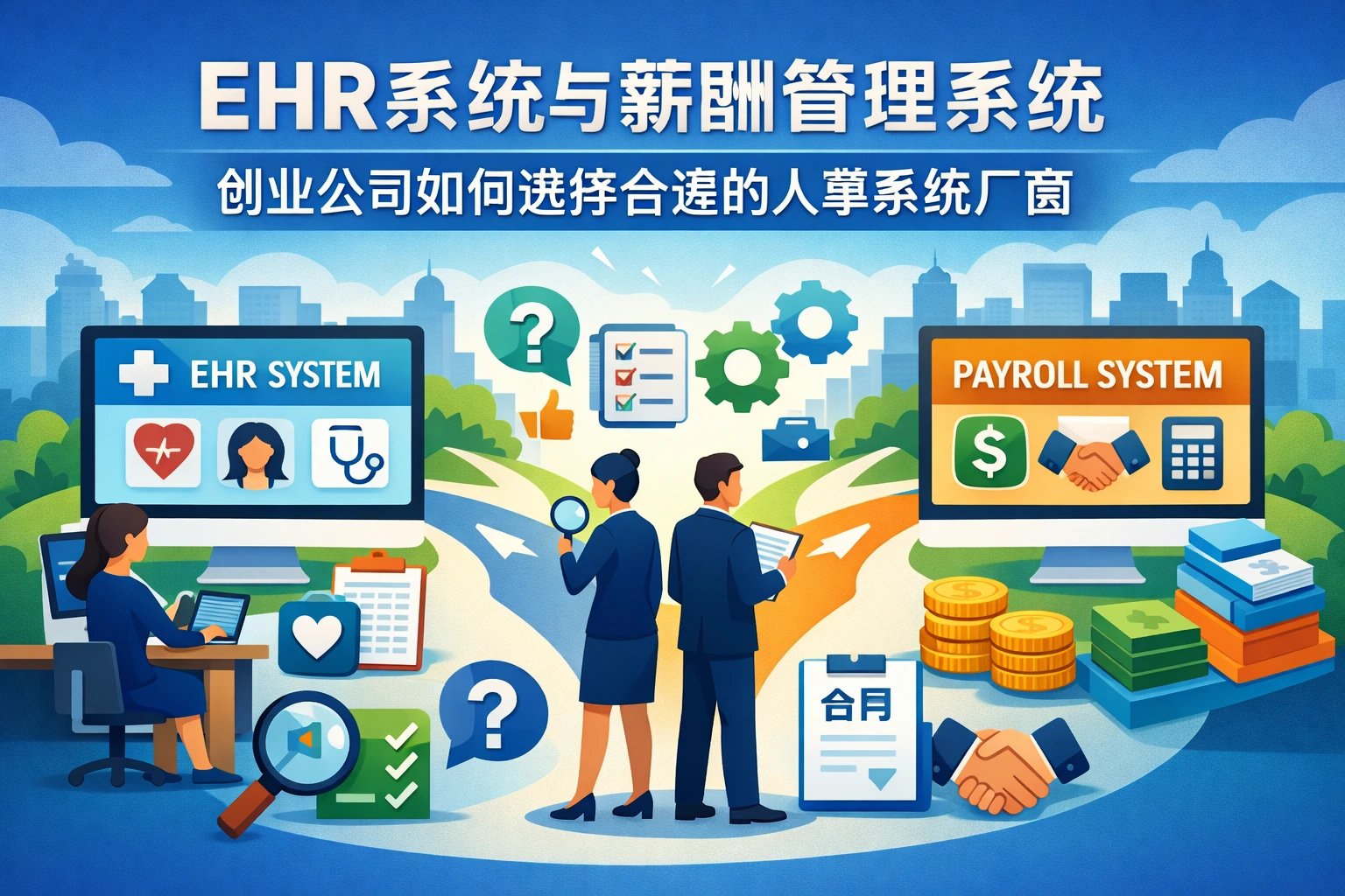 EHR系统与薪酬管理系统:创业公司如何选择合适的人事系统厂商