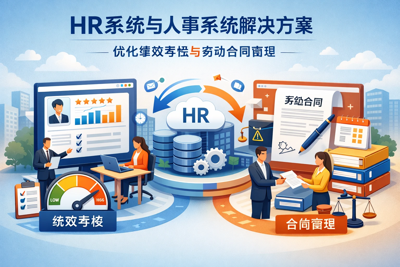 HR系统与人事系统解决方案：优化绩效考核与劳动合同管理