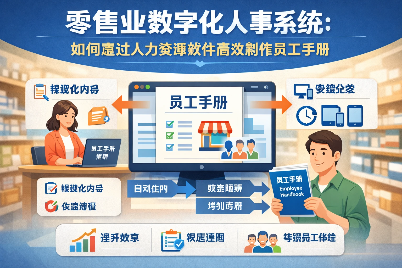 零售业数字化人事系统：如何通过人力资源软件高效制作员工手册