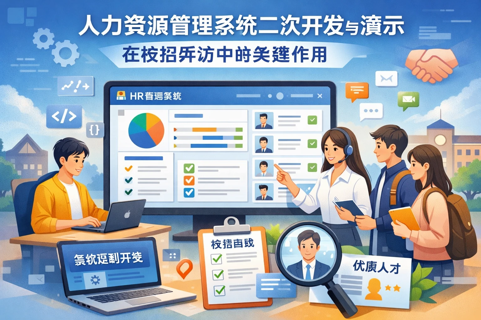 人力资源管理系统二次开发与演示在校招拜访中的关键作用