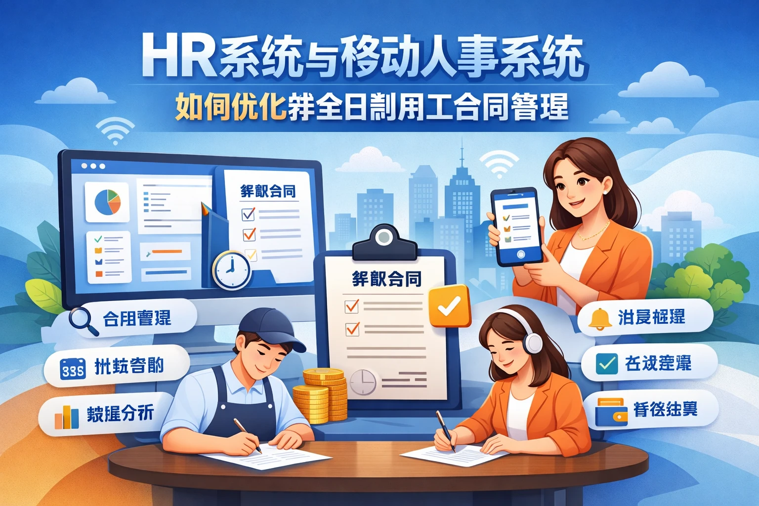 HR系统与移动人事系统如何优化非全日制用工合同管理