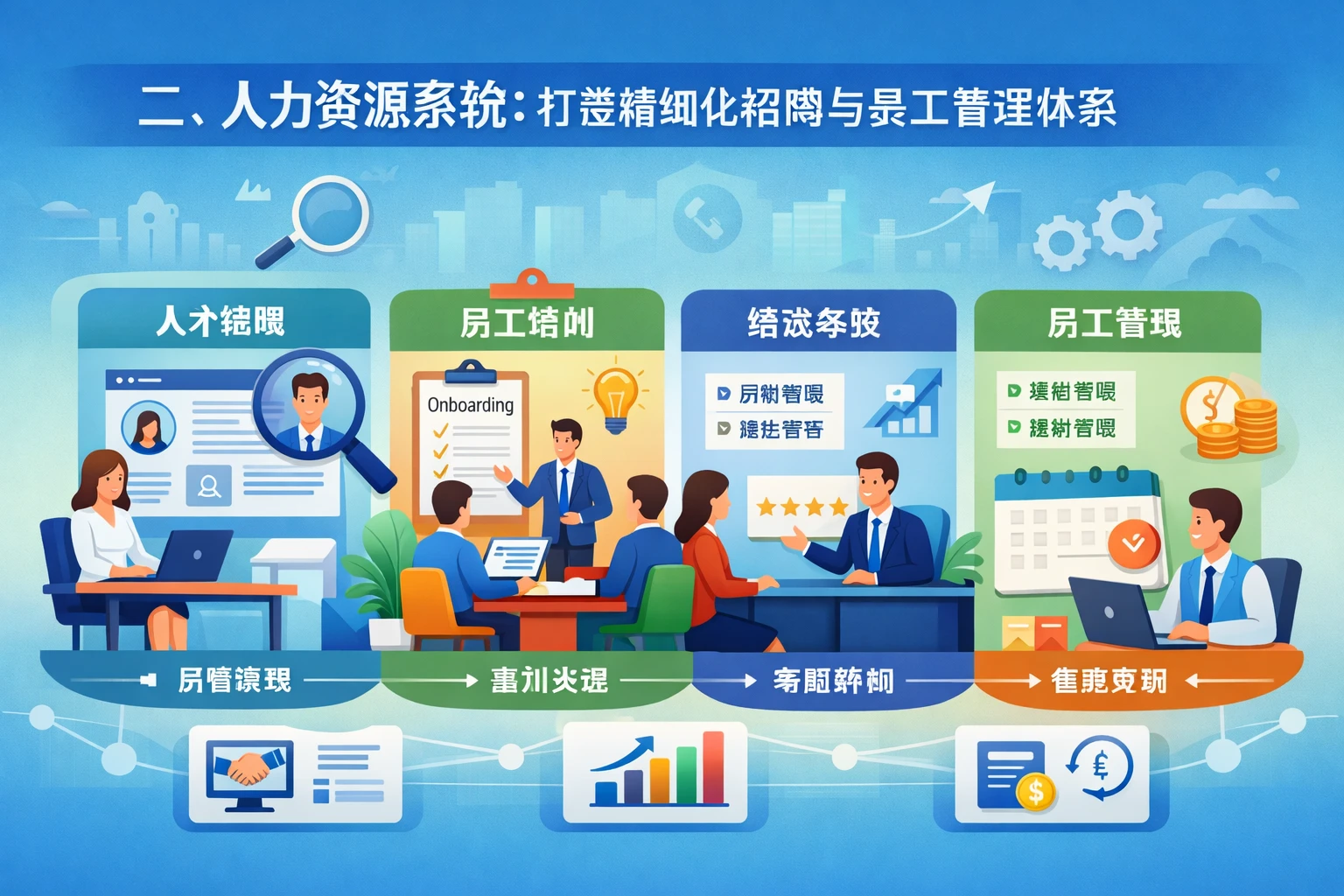 二、人力资源系统：打造精细化招聘与员工管理体系