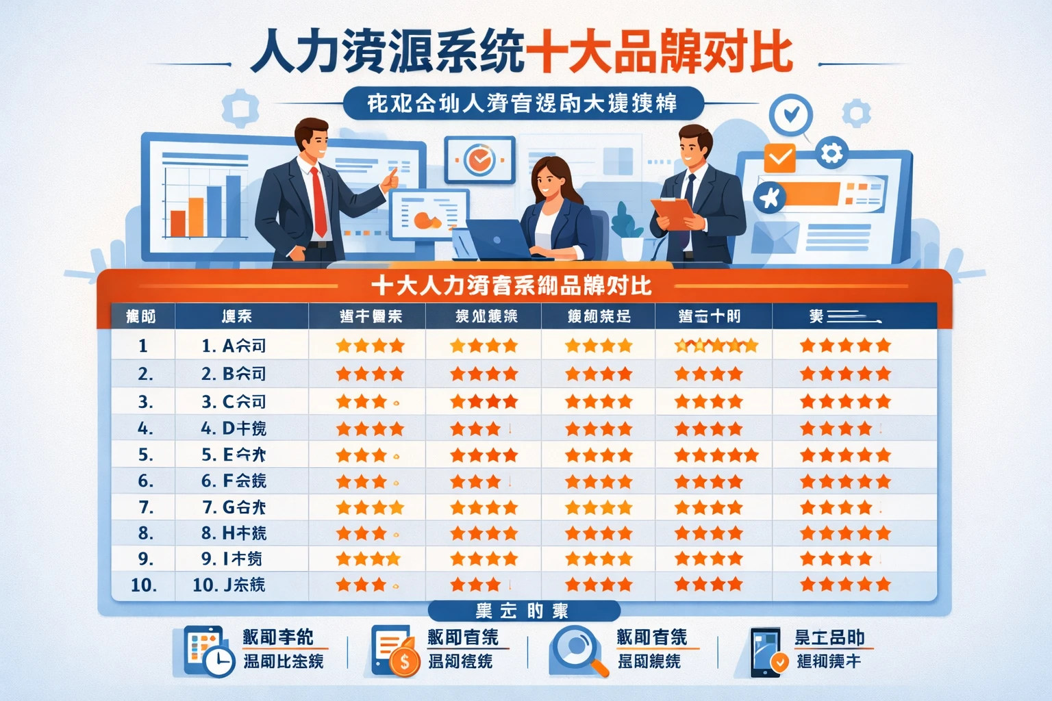 人力资源系统十大品牌对比：优化企业人事管理的关键选择