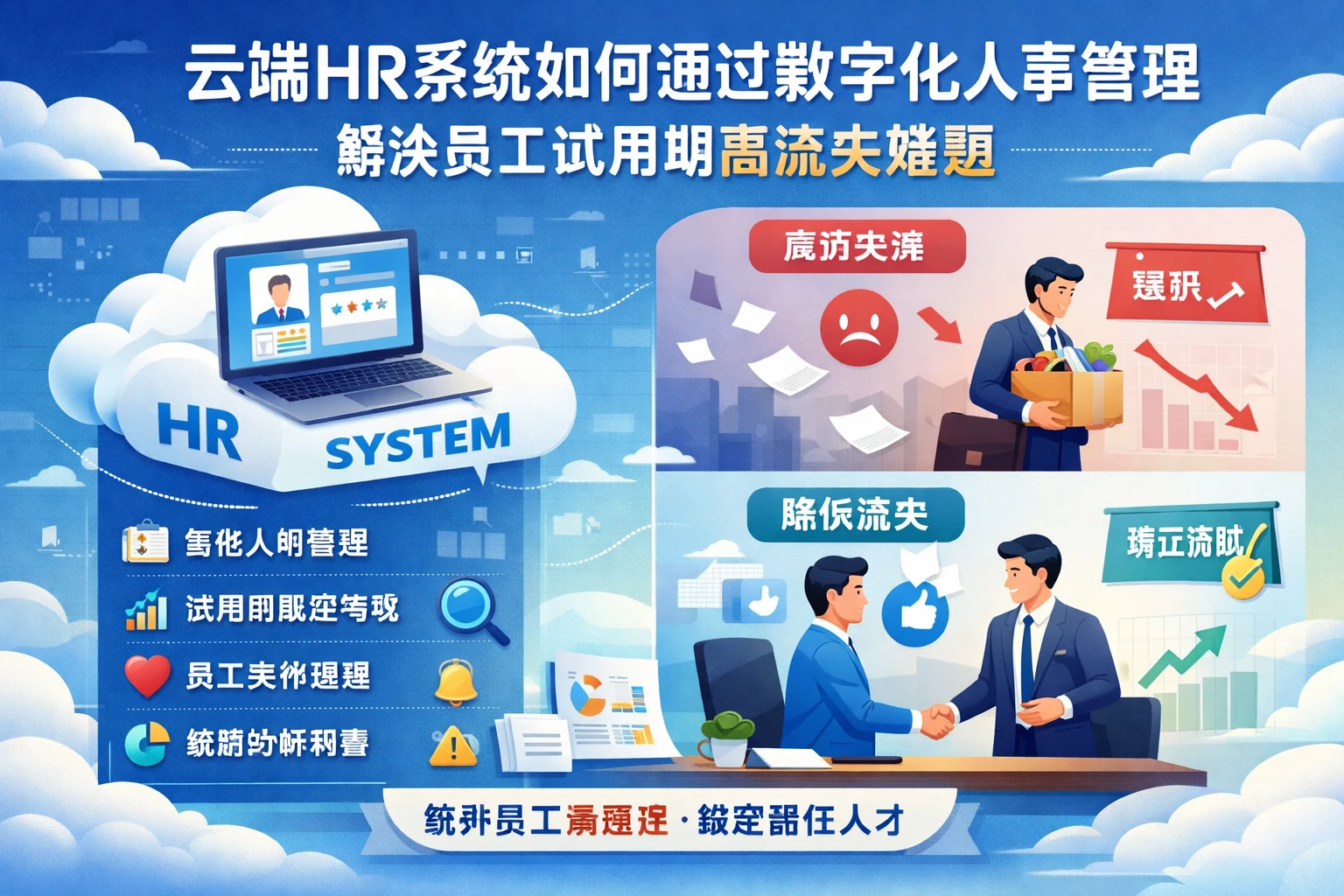 云端HR系统如何通过数字化人事管理解决员工试用期高流失难题