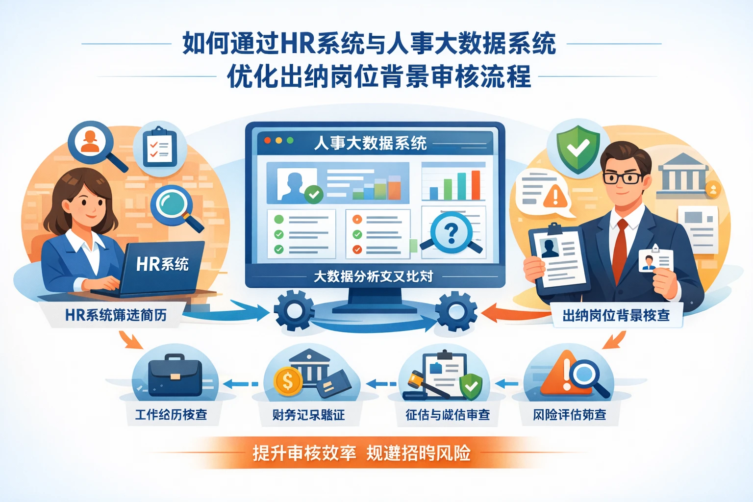 如何通过HR系统与人事大数据系统优化出纳岗位背景审核流程