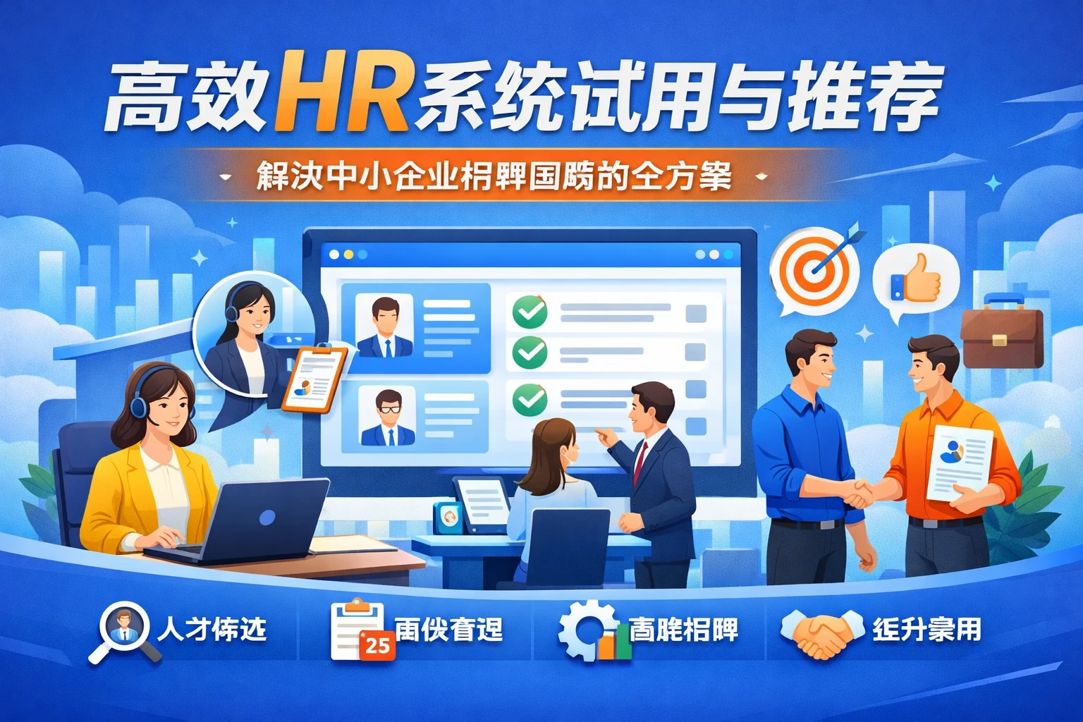 高效HR系统试用与推荐：解决中小企业招聘困境的全方案