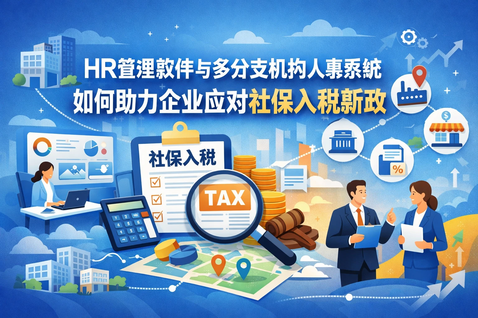 HR管理软件与多分支机构人事系统如何助力企业应对社保入税新政