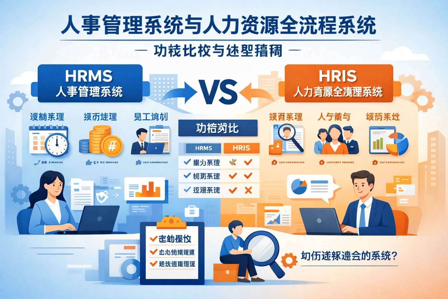 人事管理系统与人力资源全流程系统：功能比较与选型指南