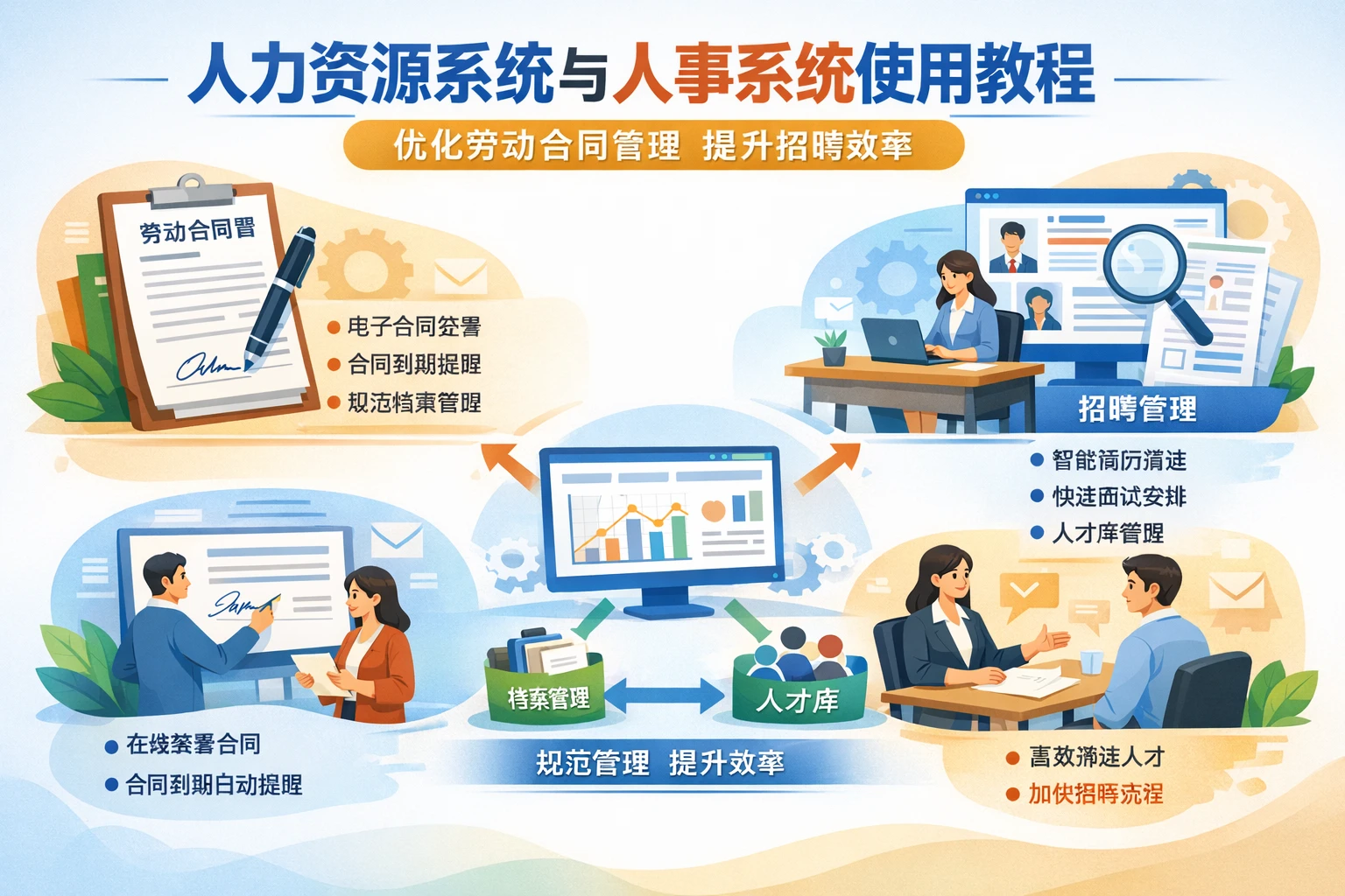 人力资源系统与人事系统使用教程:优化劳动合同管理提升招聘效率