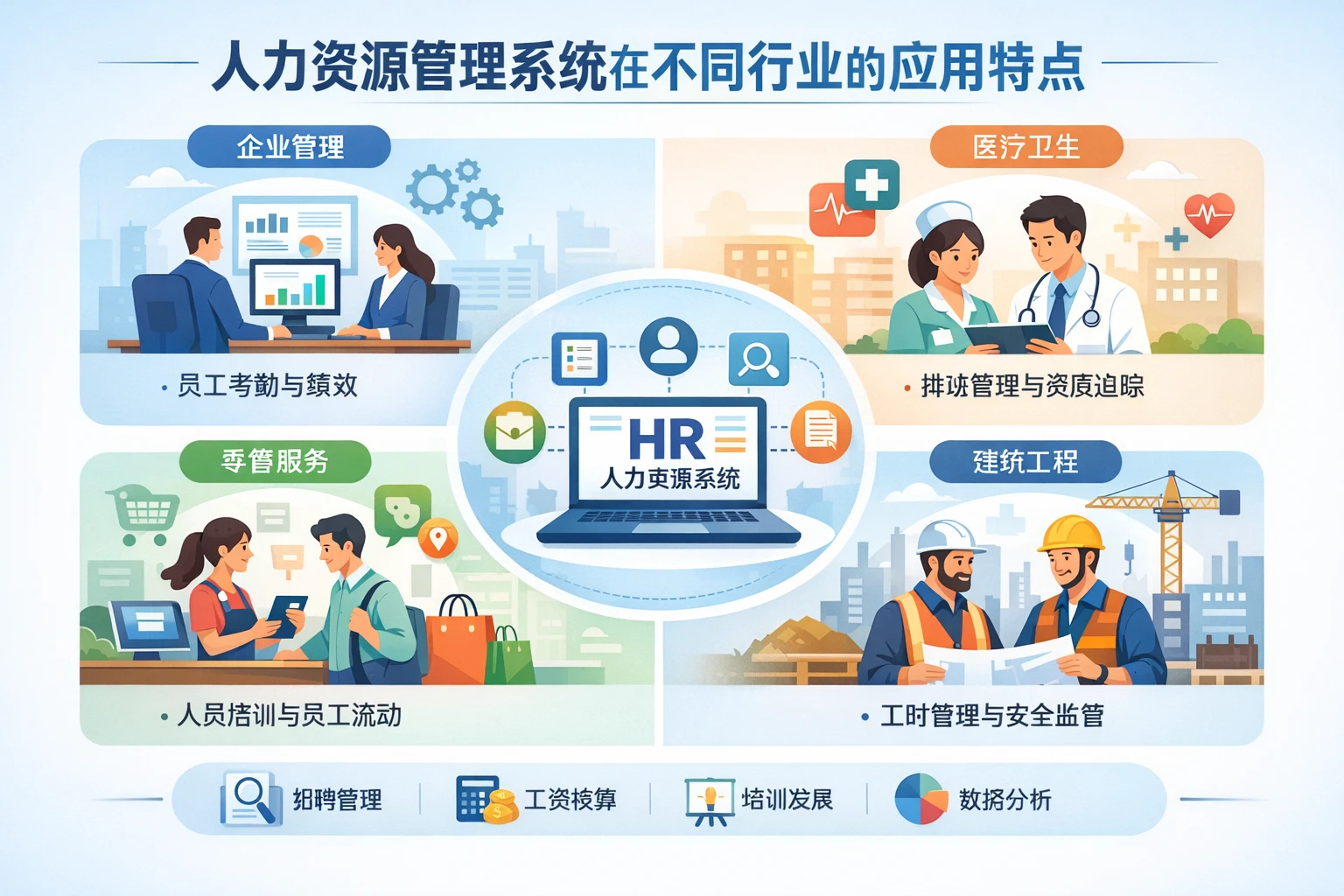 人力资源管理系统在不同行业的应用特点