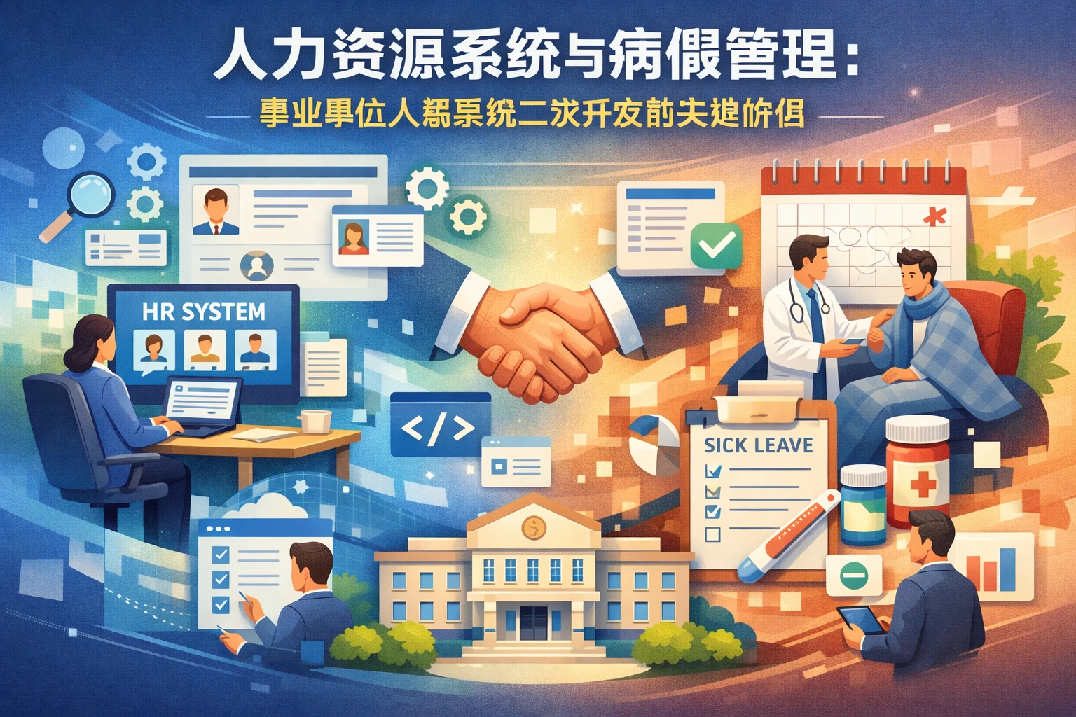 人力资源系统与病假管理：事业单位人事系统二次开发的关键价值