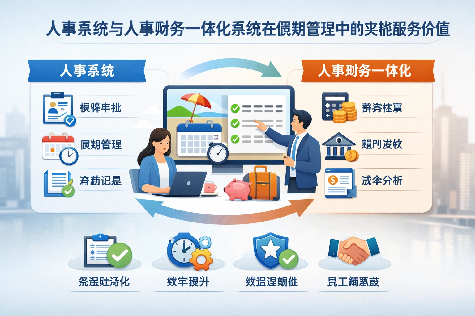 人事系统与人事财务一体化系统在假期管理中的实施服务价值