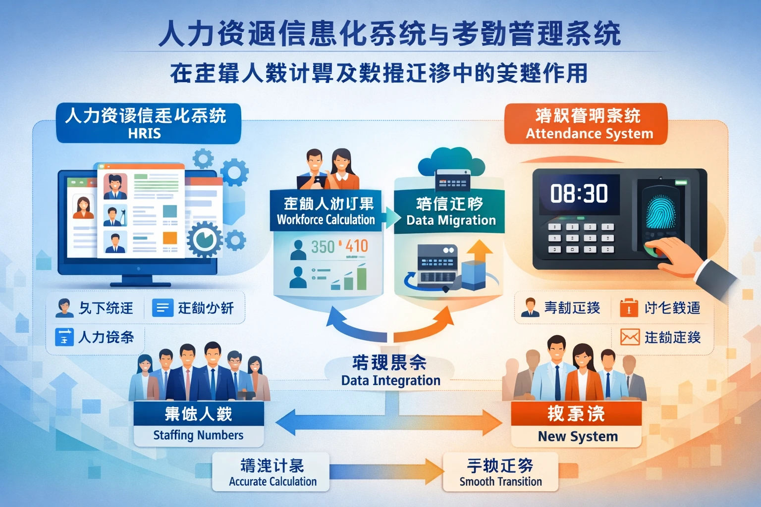 人力资源信息化系统与考勤管理系统在定编人数计算及数据迁移中的关键作用