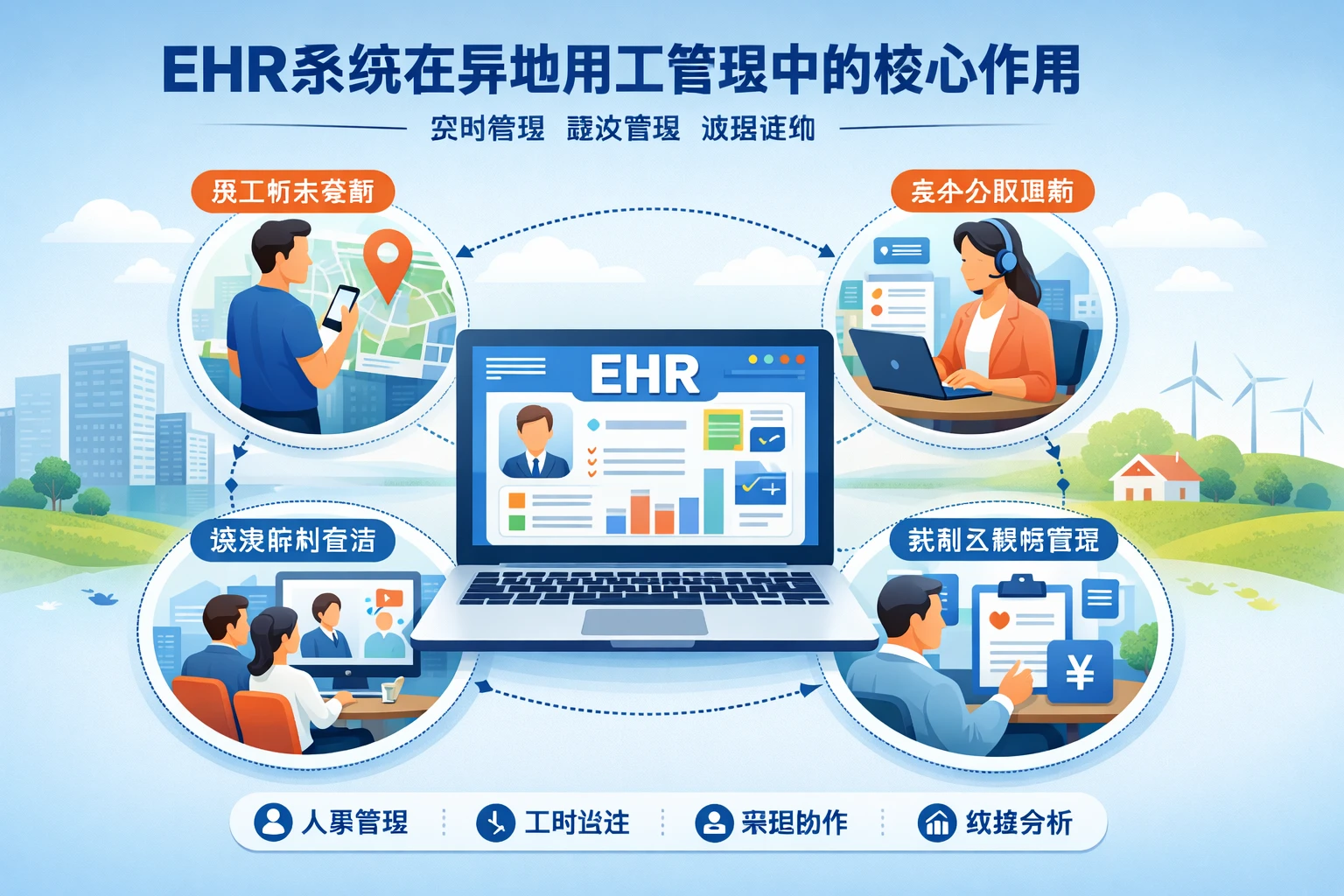EHR系统在异地用工管理中的核心作用