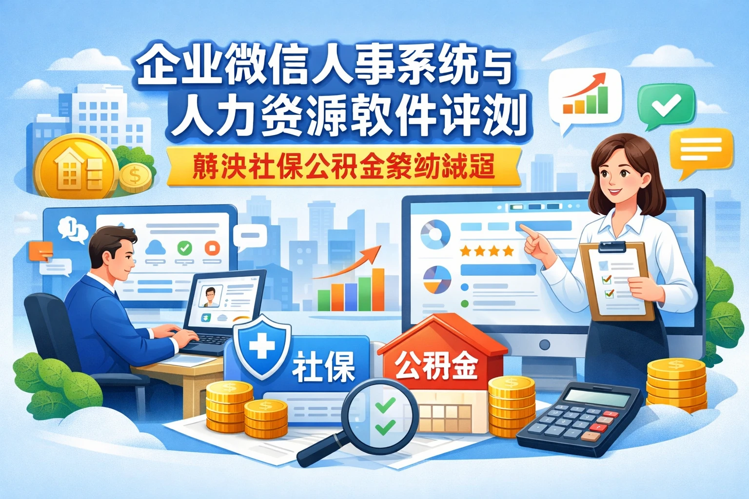 企业微信人事系统与人力资源软件评测:解决社保公积金缴纳难题