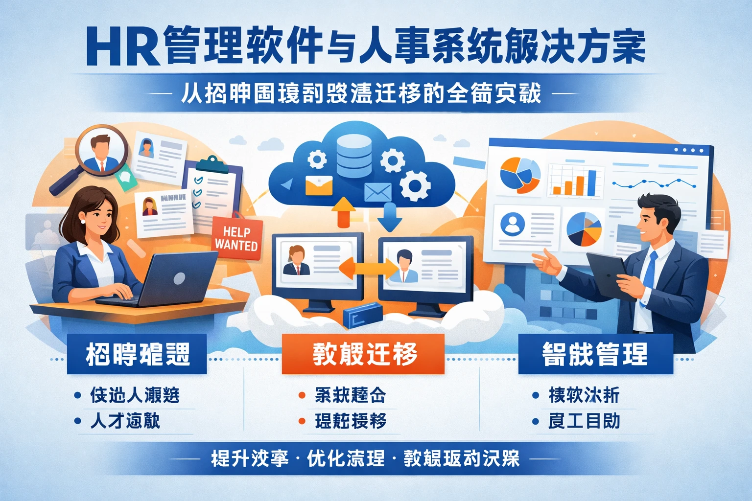 HR管理软件与人事系统解决方案：从招聘困境到数据迁移的全面突破