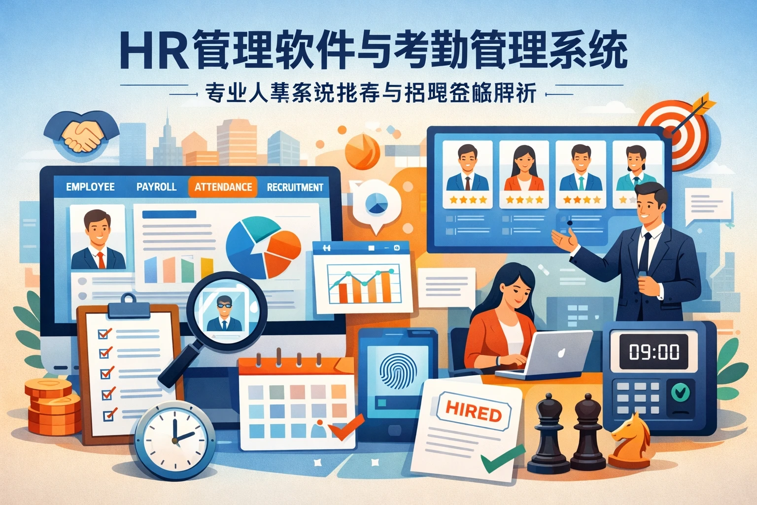 HR管理软件与考勤管理系统：专业人事系统推荐与招聘策略解析