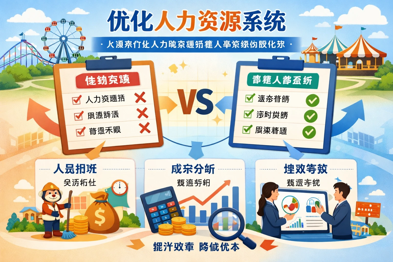 优化人力资源系统：从游乐行业人力成本管控看人事系统功能比较