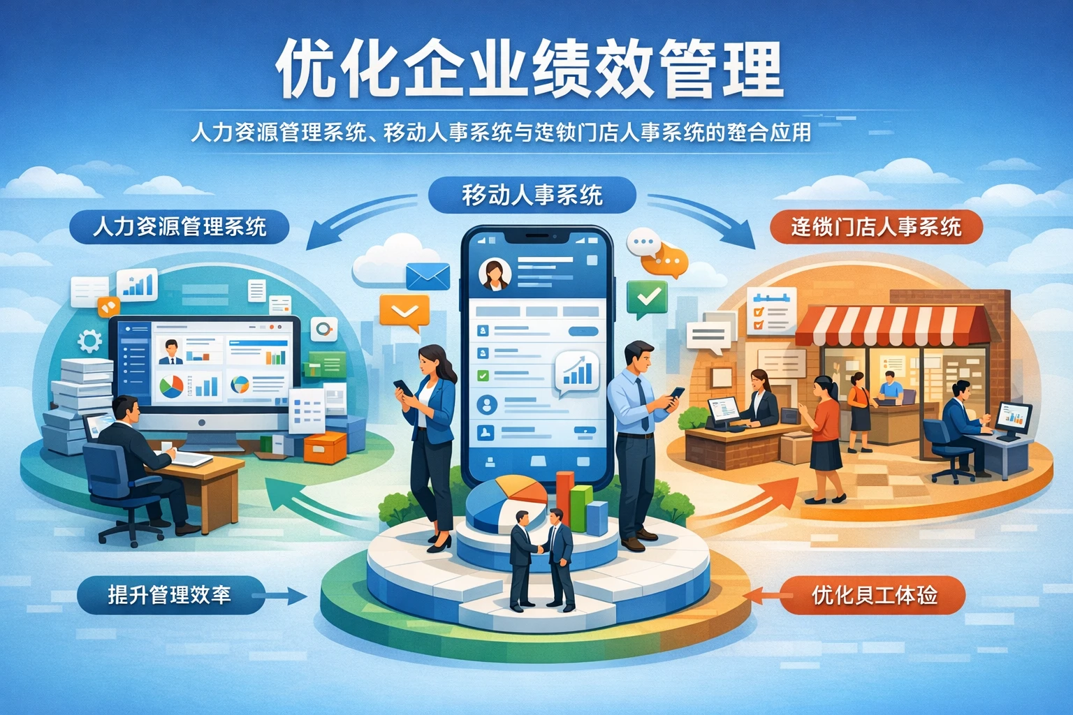 优化企业绩效管理：人力资源管理系统、移动人事系统与连锁门店人事系统的整合应用