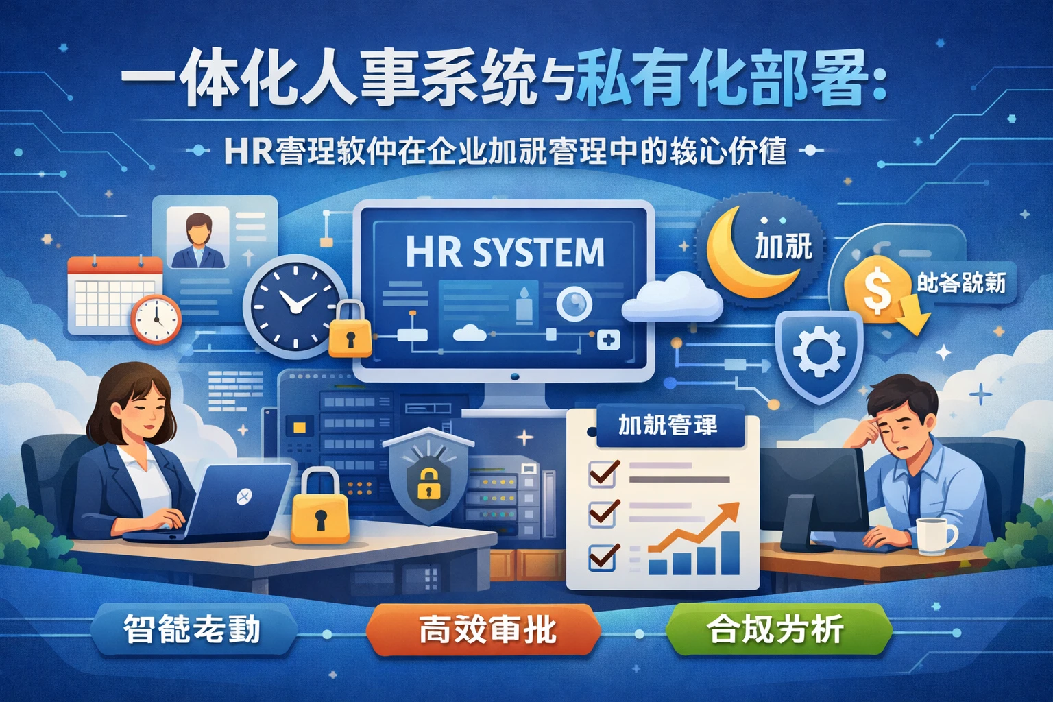 一体化人事系统与私有化部署：HR管理软件在企业加班管理中的核心价值
