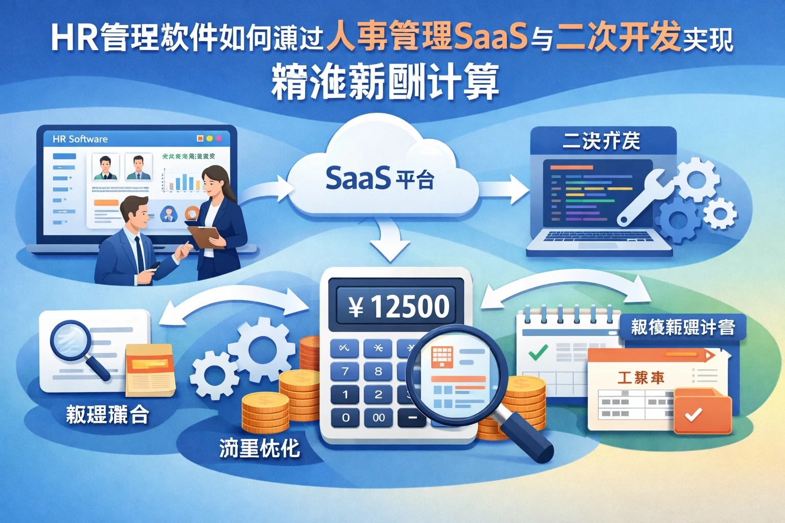 HR管理软件如何通过人事管理SaaS与二次开发实现精准薪酬计算